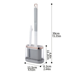 Silicone Toilet Brush Wall Hanging Cleaning Set