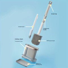 Silicone Toilet Brush Wall Hanging Cleaning Set