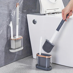Silicone Toilet Brush Wall Hanging Cleaning Set