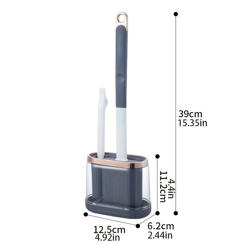 Silicone Toilet Brush Wall Hanging Cleaning Set