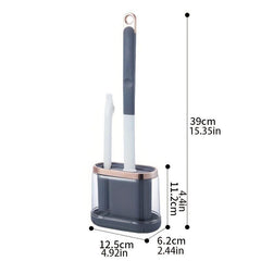 Silicone Toilet Brush Wall Hanging Cleaning Set