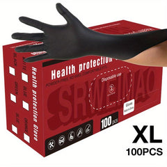 100pcs Disposable Nitrile Gloves Powder Latex 9 Inch Gloves