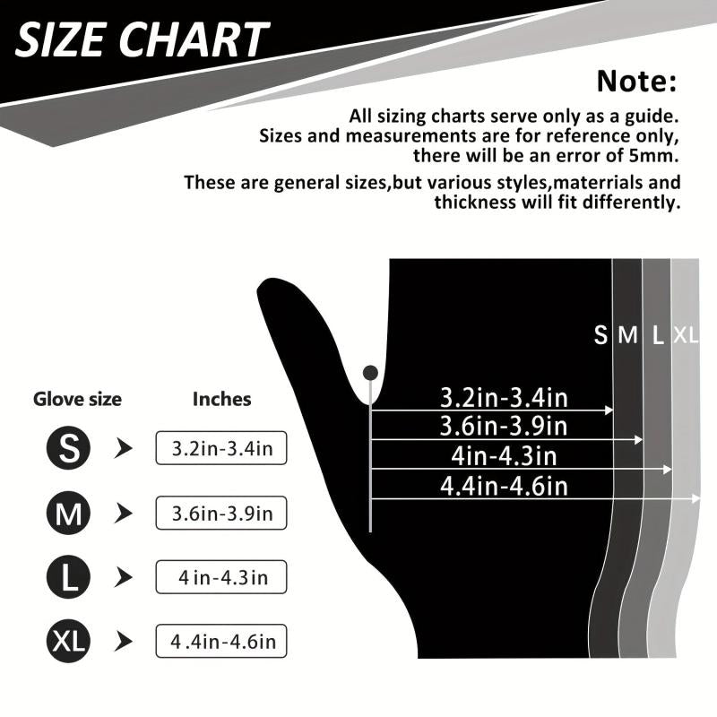 100pcs Disposable Nitrile Gloves Powder Latex 9 Inch Gloves