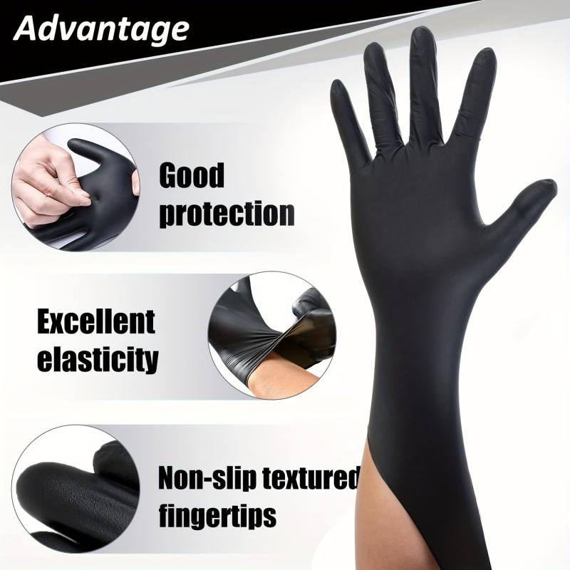 100pcs Disposable Nitrile Gloves Powder Latex 9 Inch Gloves