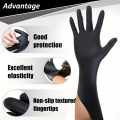 100pcs Disposable Nitrile Gloves Powder Latex 9 Inch Gloves