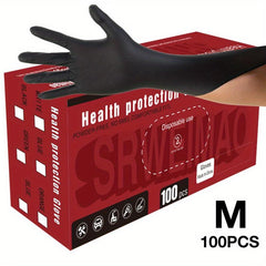 100pcs Disposable Nitrile Gloves Powder Latex 9 Inch Gloves