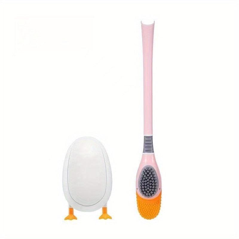 Duck Toilet Brush Silicone Handle Household Bathroom Cleaning