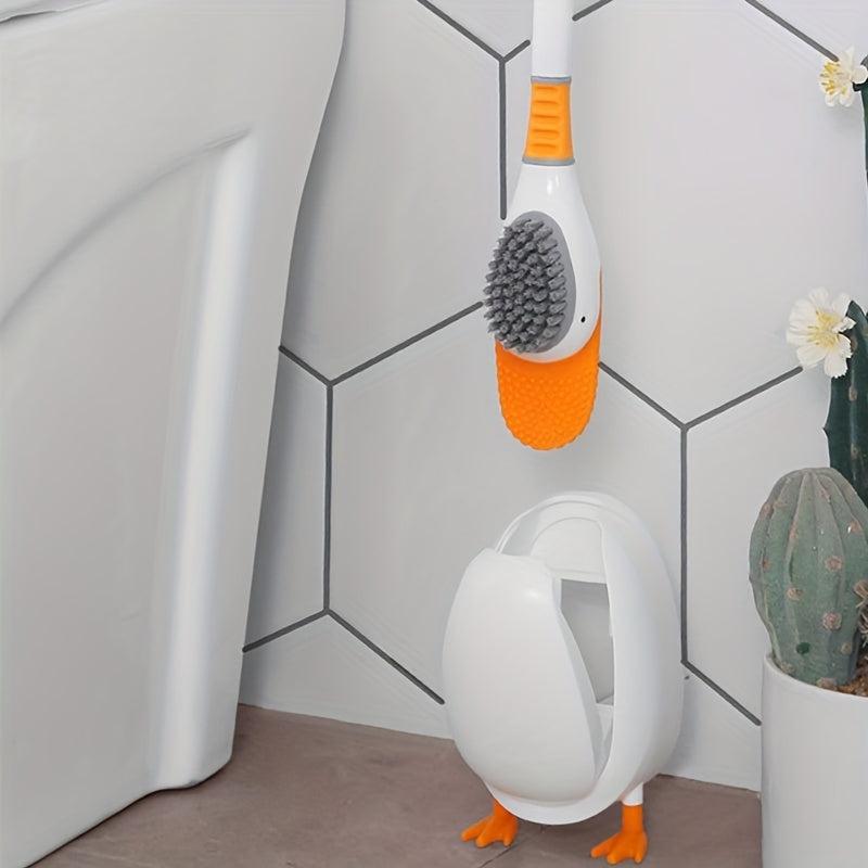 Duck Toilet Brush Silicone Handle Household Bathroom Cleaning