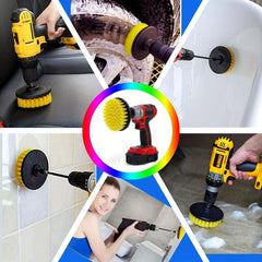 3pc Auto Detailing Drill Brush Set Car Wheel Cleaner Kit