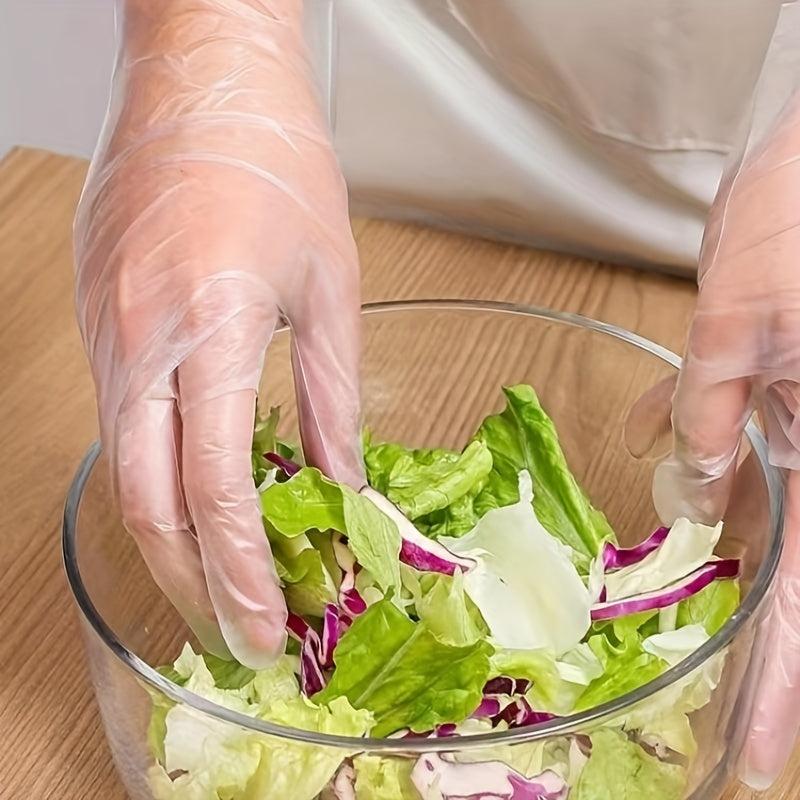 100pcs Disposable Gloves Food PVC Catering Latex Rubber Nitrile