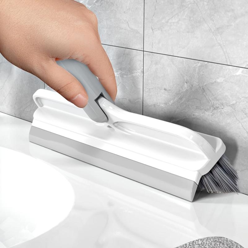 Bathroom Dual use Long Handle Floor Gap Brush Tile Gap Cleaning Wiper