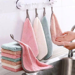 20pcs Coral Velvet Dish Cloths Soft Absorbent Towels
