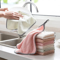 20pcs Coral Velvet Dish Cloths Soft Absorbent Towels
