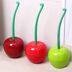 Cherry Toilet Brush With Holder Plastic Long Handle