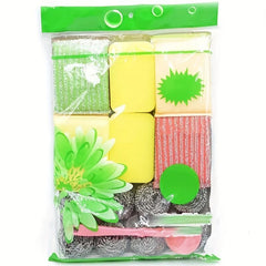 19pcs Kitchen Cleaning Set Stainless Steel Wire Ball Dishwashing Sponge