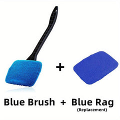 Windshield Cleaner Car Window Cleaning Tool Microfiber Cloth Brush