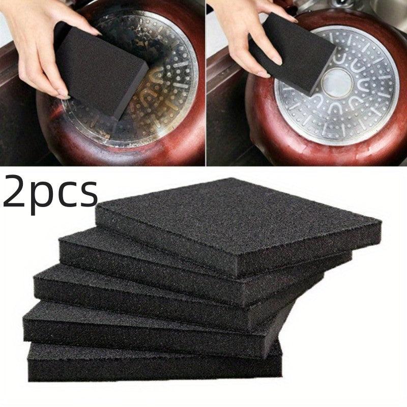 2pcs Silicon Carbide Sponge Rust and Sand Remover Scrubber for Pots and Pans