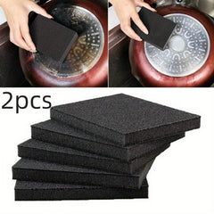 2pcs Silicon Carbide Sponge Rust and Sand Remover Scrubber for Pots and Pans