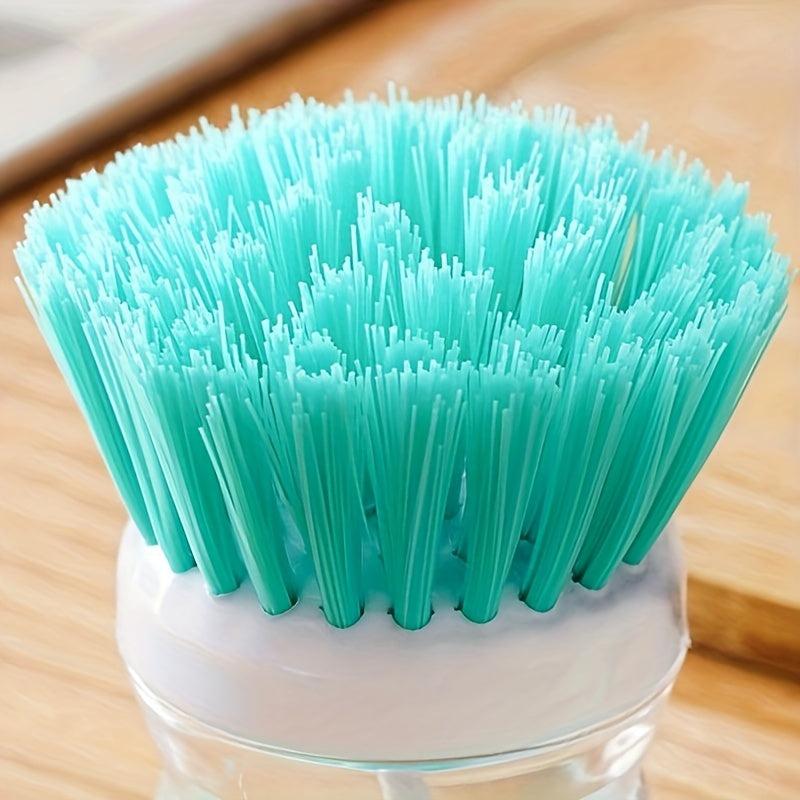 Pot Brush With Soap Dispenser Kitchen Cleaning Brush