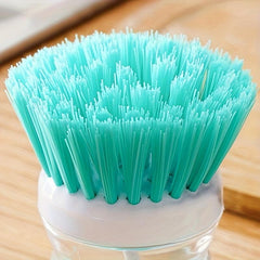 Pot Brush With Soap Dispenser Kitchen Cleaning Brush