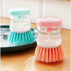 Pot Brush With Soap Dispenser Kitchen Cleaning Brush