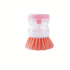 Pot Brush With Soap Dispenser Kitchen Cleaning Brush