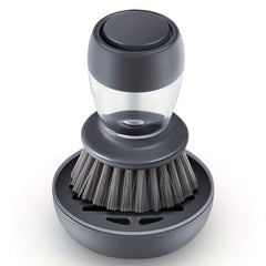Pot Brush With Soap Dispenser And Drip Tray Kitchen Cleaning Brush