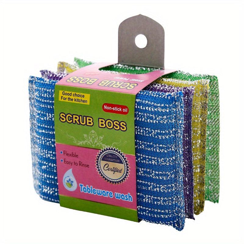 8pcs Kitchen Sponge Cleaning Cloth Rag Scrub King Cleaning Brush