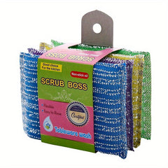 8pcs Kitchen Sponge Cleaning Cloth Rag Scrub King Cleaning Brush