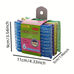 8pcs Kitchen Sponge Cleaning Cloth Rag Scrub King Cleaning Brush