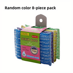 8pcs Kitchen Sponge Cleaning Cloth Rag Scrub King Cleaning Brush