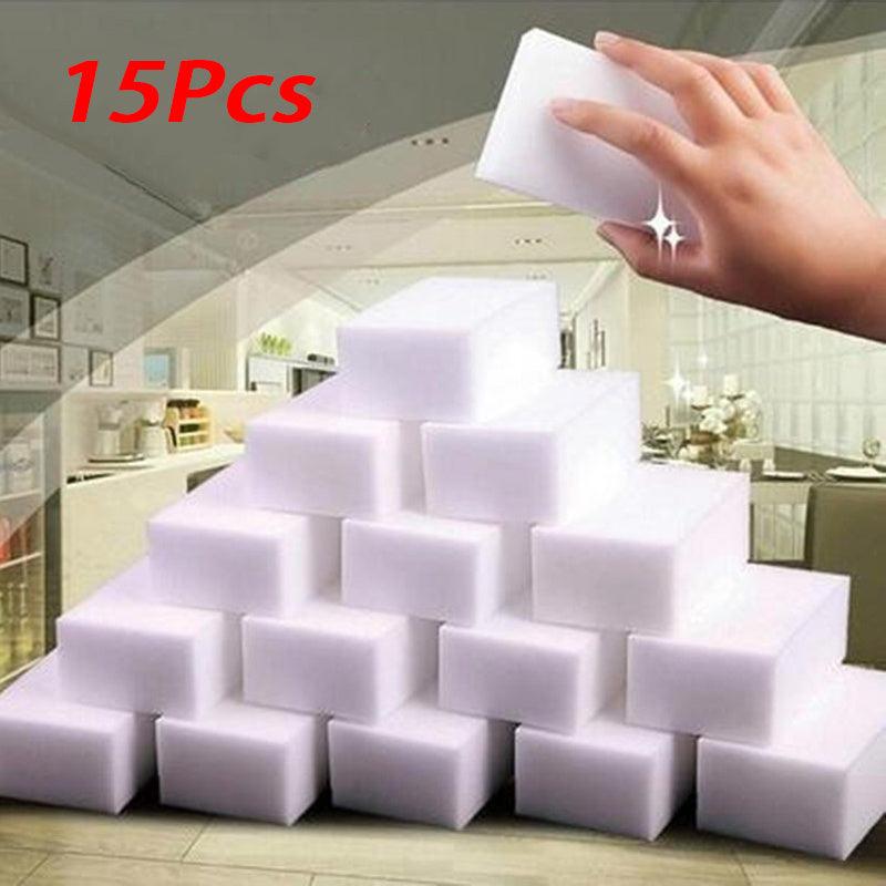 15pcs Magic Sponge Eraser Clean Melamine Functional Foam Cleaner