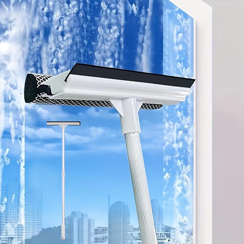 81 Squeegee Window Cleaner 2 In 1 Extension Pole Cleaning Window Brush