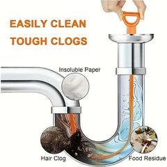 Plastic Drain Clog Remover Tool Hair Catcher Pipe Dredger