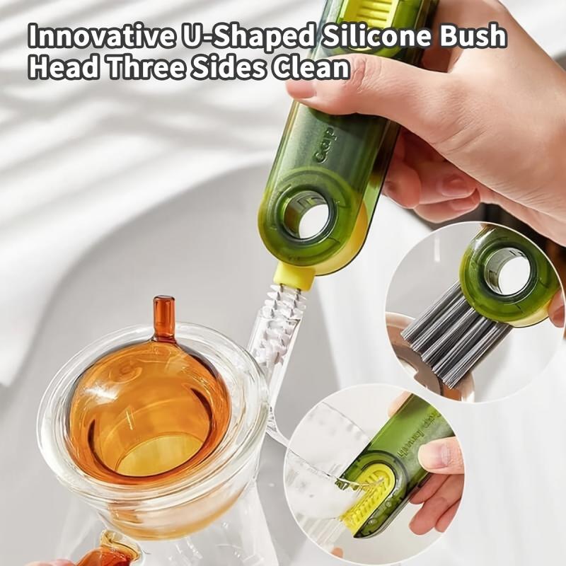 3pcs 7.62cm Multifunctional Cleaning Brush Cup Lid Crevice Cleaning Tools