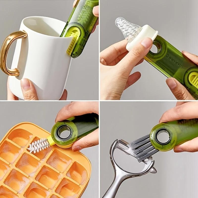 3pcs 7.62cm Multifunctional Cleaning Brush Cup Lid Crevice Cleaning Tools