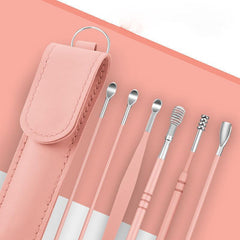 6pcs Ear Wax Removal Set Stainless Steel Ear Picking Spoon
