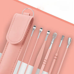 6pcs Ear Wax Removal Set Stainless Steel Ear Picking Spoon
