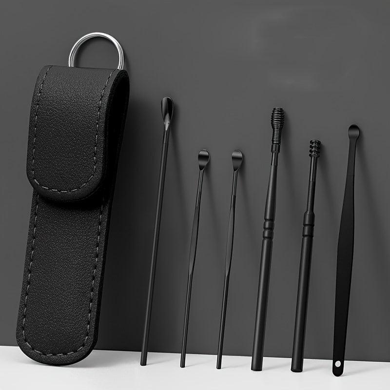 6pcs Ear Wax Removal Set Stainless Steel Ear Picking Spoon
