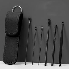 6pcs Ear Wax Removal Set Stainless Steel Ear Picking Spoon