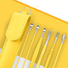 6pcs Ear Wax Removal Set Stainless Steel Ear Picking Spoon