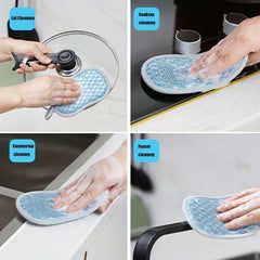 3pcs Kitchen Dishwashing Sponge Double-sided Cleaning Scouring Pad
