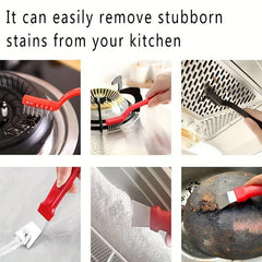 5pcs Gas Stove Cleaning Brush Set Kitchen Pot Bottom Shovel Range Hood Cleaner