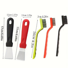 5pcs Gas Stove Cleaning Brush Set Kitchen Pot Bottom Shovel Range Hood Cleaner