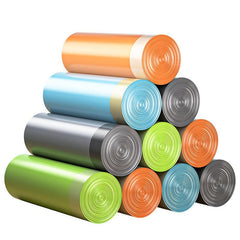 75pcs Drawstring Garbage Bag Automatic Closure Trash Bag Household Waste Bag