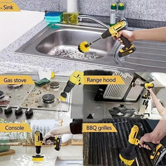 3pcs Drill Brush Set Power Scrubber Cleaning Kit With Extend Attachment