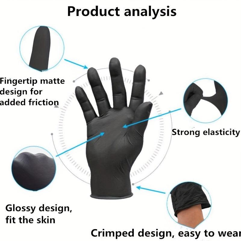 100pcs Disposable Nitrile Gloves Powder Waterproof Anti Gloves