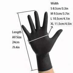 100pcs Disposable Nitrile Gloves Powder Waterproof Anti Gloves