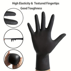 100pcs Disposable Nitrile Gloves Powder Waterproof Anti Gloves