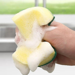 5pcs Multifunctional Cleaning Sponge Double Sided Scouring Pad